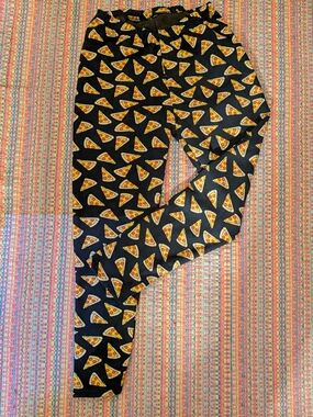 Pizza Pants! Faux Fur Lined Leggings